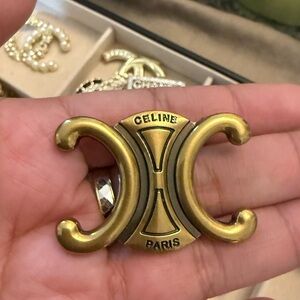 Celine Paris Gold Brooch